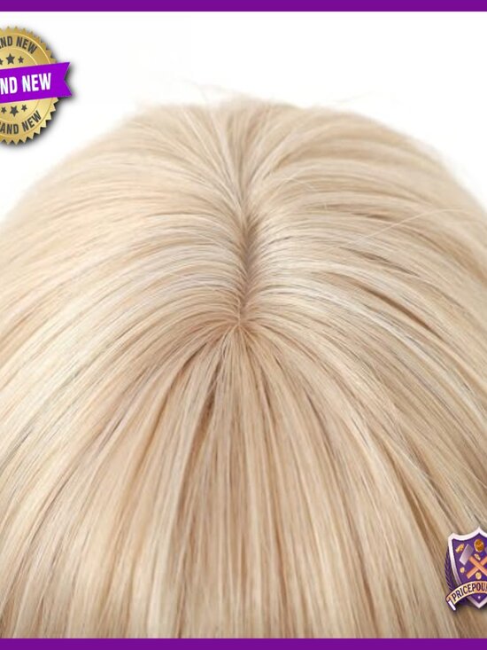 Long Straight Layered Human Hair Wig with Bangs Lightweight Breathable Cap